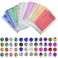 50 sheet of 35 cm 4 cm Color Mixing Transfer Foil Nail Art Star Design Stickers