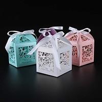 50pcs laser cut butterfly wedding favor box candy box gift box wedding ...