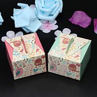 50pcs/lots Love Birds Baby Shower Candy Box Wedding Favors Box Gift Box For Party Supplies