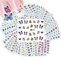 50PCS Different Styles Fashion Flowers pattern Nail Art Water Transfer Stickers