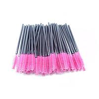 50Pcs/Set Disposable Eyelash Makeup Brush Mascara Wands Applicator (Color: Pink)