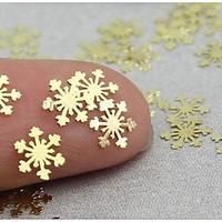 50PCS Snowflake Shape Slice Metal Nail Art Decoration