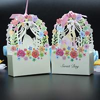 50pcs Bride And Groom Wedding Favor Box Flower Gift Box Wedding Decoration Wedding Bride And Groom Candy Box Party Supplies