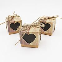 50pcs Sweet Heart Love Rustic Kraft Wedding Favors Gift Boxes Party Candy Box Wedding Decorations Party Supplies