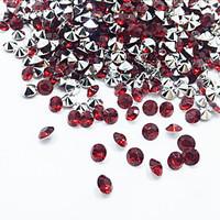 500pcs 70g Red Rhinestone Round Shape Table Party Scatters Confetti Wedding Cofetti Decor