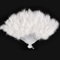 50cm White Feathered Fan