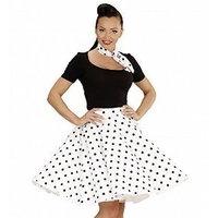 50s Polka Dot Skirt White