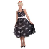 50\'s Black & White Polkadot Ladies Cutie Dress