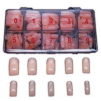 500 PCS Fleshcolor False Full Nail Tips Cover Decoration For Finger Acrylic Tips