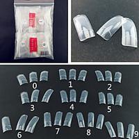 500 Pro Clear Transparent Korean Standards Half Well False Acrylic Nail Art Tips(50PCSx10 Sizes Mixed)