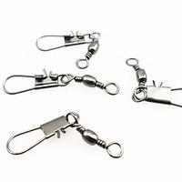 50 pcs Other Tools Fishing Snaps Swivels Silver g/Ounce mm inch, Metal General Fishing