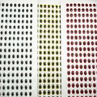 500pcs 5mm Silver Golden Red 3D ...