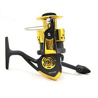 5000 6000 7000 Size 5.2:1 5 Ball Bearings Big Spinning Reels Left and Right Handle Exchangeable Black with Golden Color
