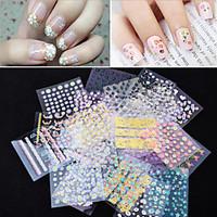 50pcs 3D Colorful Decal Stickers Nail Art Manicure Tips DIY Decoration