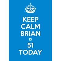 51st blue fifty first birthday card