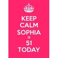 51st pink fifty first birthday card