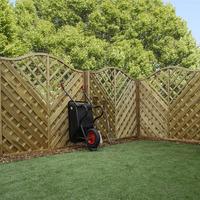 5\'11 x 5\'11 PT Wavey Chevron Weave with Trellis Fencing | Waltons