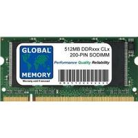 512MB (2 x 256MB) Ddr 266/333/400MHz 200-Pin Sodimm Memory Ram Kit for Laptops/Notebooks