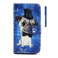 5.2 Inch Dog Pattern PU Wallet Leather Case and Pen for Sony Xperia Z3