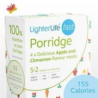 52 lighterlife fast apple cinnamon porridge x4