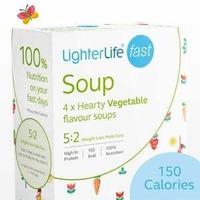 52 lighterlife fast vegetable soup pack x4