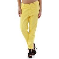 525 GR_67692 women\'s Trousers in yellow