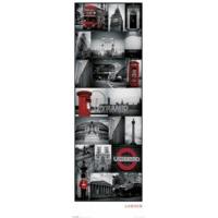 53x 158cm london collage door poster