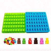 53 Hole Cavity Silicone Gummy Bear Chocolate Mold Candy Maker Ice Tray Jelly Moulds Random Color