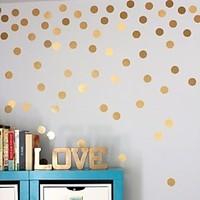 54 gold polka dots wall sticker baby nursery stickers kids golden polk ...