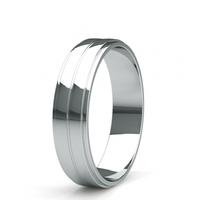 540mm slight comfort fit mens plain wedding band