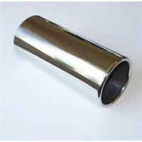 55cm - 65mm Silver Round Stainless Steel Exhaust Tip