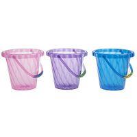 55 round ribbed opaque childrens bucket with lip and handle
