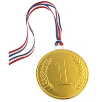 55mm chocolate medal - Bulk case of 100 medals