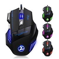 5500 dpi gaming athletics wired usb mouse mic 7 button with colorful b ...