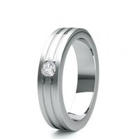 5.50 Studded Flat Profile Mens Diamond Wedding Band