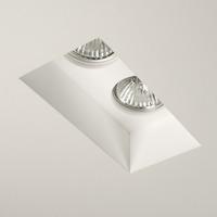 5654 Blanco Twin 2 Light White Recessed Downlight