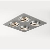 5664 taro quad adjustable brushed aluminium halogen downlight