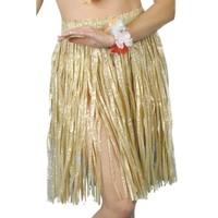 56cm yellow ladies hawaiian hula skirt