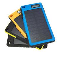 5800mAh Mobile External Battery with Solar Charge for iphone Samsung and other Mobile Devices(Black/Blue/Yellow/Orange)