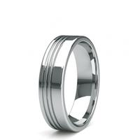 5.80mm Flat Profile Slight Comfort Fit Mens Plain Wedding Band