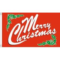 5ft x 3ft Red Merry Christmas Flag