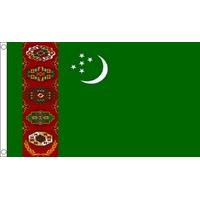 5ft x 3ft turkmenistan flag with 2 eyelets