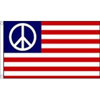 5ft x 3ft Usa Peace Flag With 2 Eyelets