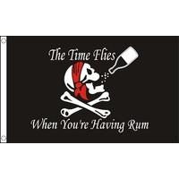 5ft x 3ft time flies when you have rum flag