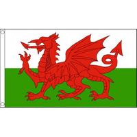 5ft x 3ft Wales Flag With 2 Eyelets