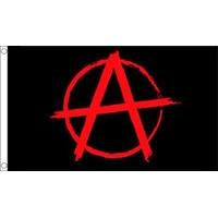 5ft x 3ft Red Anarchy Sign Flag