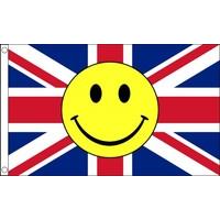 5ft x 3ft Union Jack Smiley Face Flag