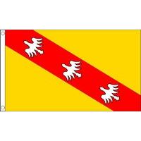 5ft x 3ft Lorraine Flag With 2 E...