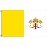 5ft x 3ft vatican city flag with 2 eyelets