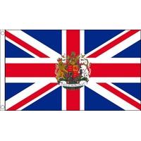 5ft x 3ft Union Jack With Royal Crest Flag